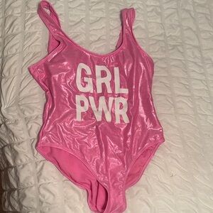 Pink GRL PWR Swimsuit